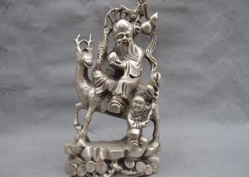 13 China white Copper silver lucky god of longevity ride deer with boy figurine
13 China white Copper silver lucky god of longevity ride deer with boy figurine