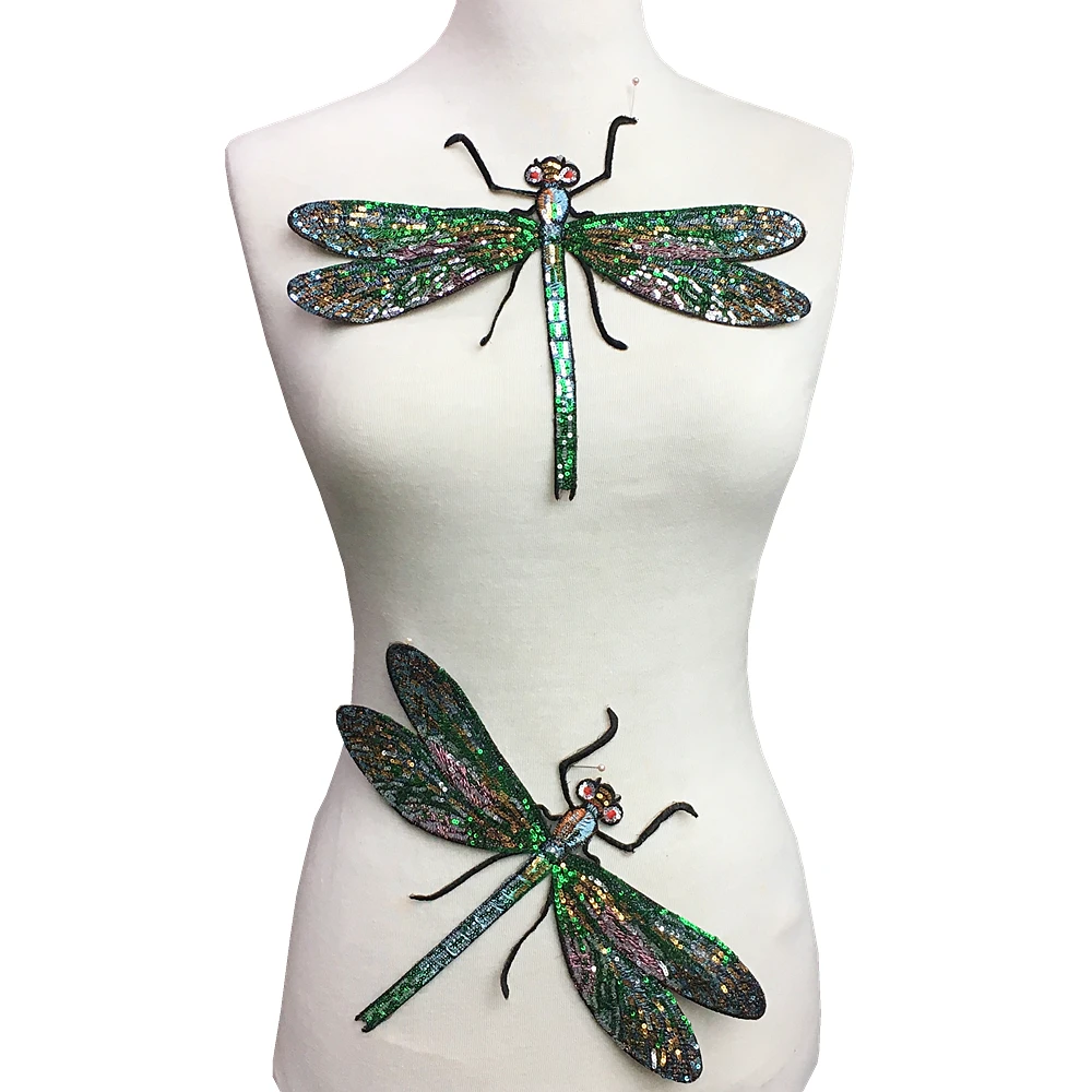 2pc Dragonfly Sequin Embroidery Patch Embroidered Applique Insect Patches For Clothing Appliques Parches Sew On 28x22cm AC1191
2pc Dragonfly Sequin Embroidery Patch Embroidered Applique Insect Patches For Clothing Appliques Parches Sew On 28x22cm AC1191