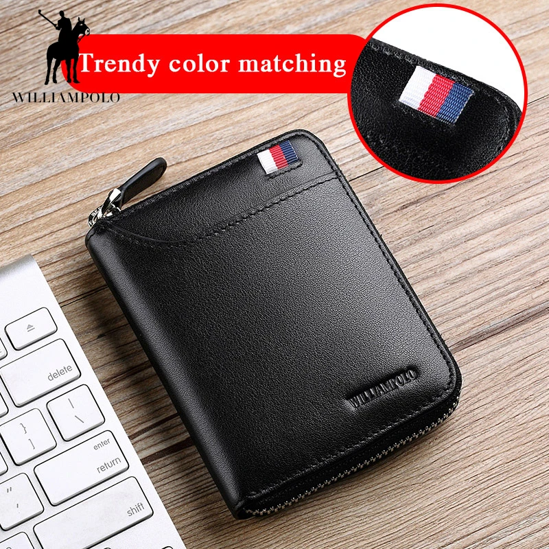 WILLIAMPOLO Genuine Leather Wallet Men Luxury Slim Simple Credit Card Holder Coin Pocket with Zipper
WILLIAMPOLO Genuine Leather Wallet Men Luxury Slim Simple Credit Card Holder Coin Pocket with Zipper