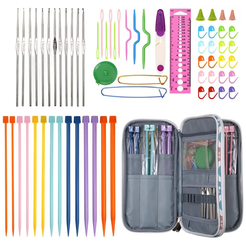 DIY Knitting Crochet Hook Set With Storage Case Sewing Needles Sweater Weaving Tools Kit Set Sewing Accessories
DIY Knitting Crochet Hook Set With Storage Case Sewing Needles Sweater Weaving Tools Kit Set Sewing Accessories