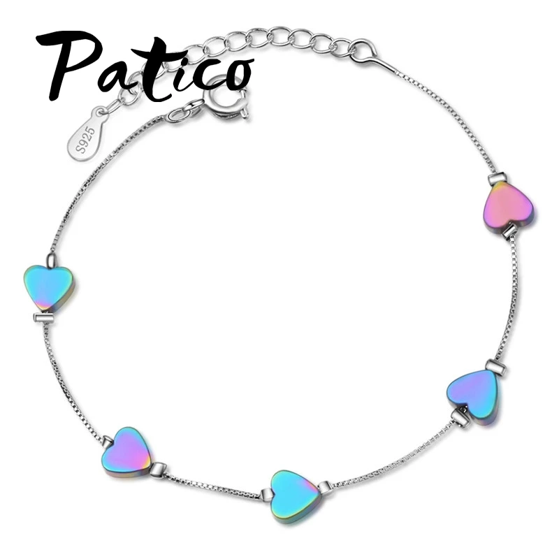 PATICO Colorful Women Fashion Heart Pendants Bracelets Bangles Free Shipping S90 Silver Trendy Birthday Party Anniversary
PATICO Colorful Women Fashion Heart Pendants Bracelets Bangles Free Shipping S90 Silver Trendy Birthday Party Anniversary