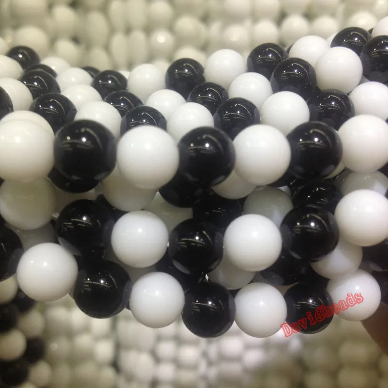 5A Quality Black White Onyx Agat Round natural Stone Beads 16" Strand 8 10 12MM For Jewelry Making
5A Quality Black White Onyx Agat Round natural Stone Beads 16" Strand 8 10 12MM For Jewelry Making