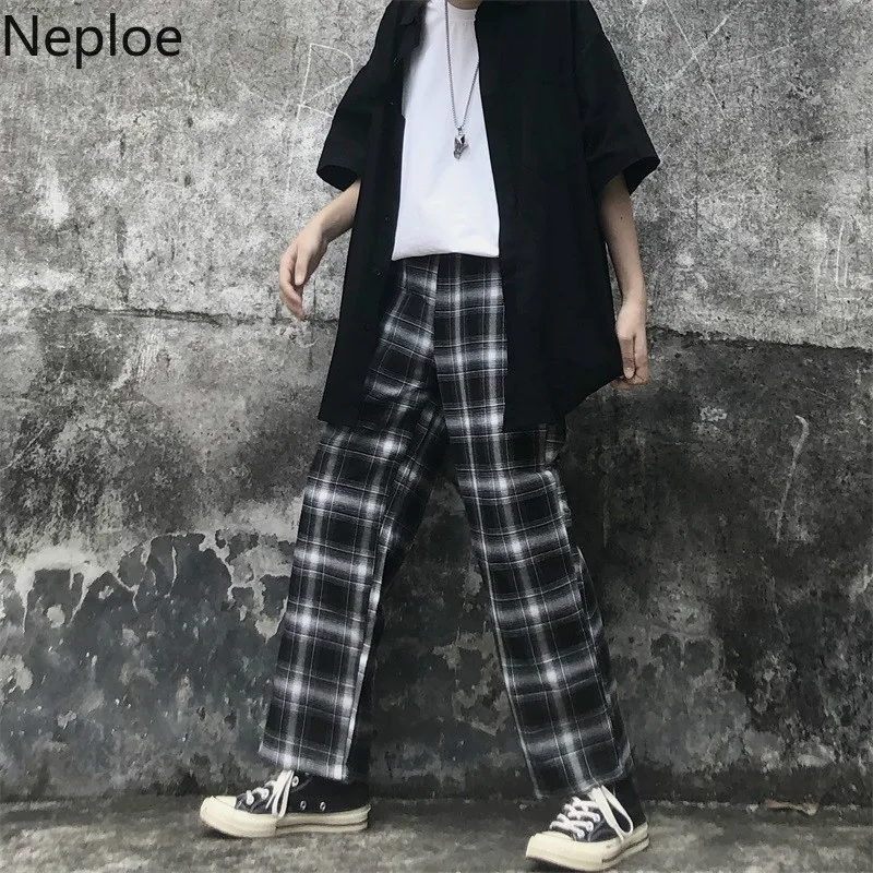 Neploe 2019 New Harajuku Pants White Black Plaid Pant Women Men Elastic Waist Straight Trousers Autumn Fashion Bottoms 53894
Neploe 2019 New Harajuku Pants White Black Plaid Pant Women Men Elastic Waist Straight Trousers Autumn Fashion Bottoms 53894