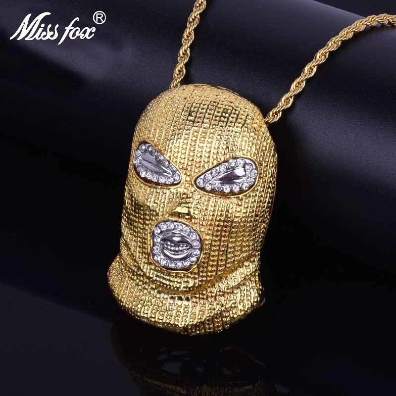 MISSFOX Hip Hop Counter-Strike Terrorist Mask Personalized Necklace 24k Gold Plated Aaa Cubic Zirconia Men Gem Necklaces Pendant
MISSFOX Hip Hop Counter-Strike Terrorist Mask Personalized Necklace 24k Gold Plated Aaa Cubic Zirconia Men Gem Necklaces Pendant