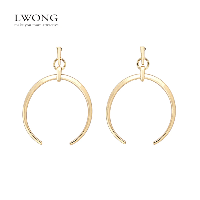 LWONG Boho Style Gold Silver Color Crescent Stud Earrings for Women Open Circle Earring Geometrical Moon Earrings Jewelry Oorbel
LWONG Boho Style Gold Silver Color Crescent Stud Earrings for Women Open Circle Earring Geometrical Moon Earrings Jewelry Oorbel