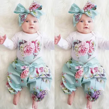 Autumn Spring Kids Girls Clothes Newborn Baby Girl Clothing Floral Long Sleeve Jumpsuit Romper+ Pants Headband 3pcs Outfit
Autumn Spring Kids Girls Clothes Newborn Baby Girl Clothing Floral Long Sleeve Jumpsuit Romper+ Pants Headband 3pcs Outfit