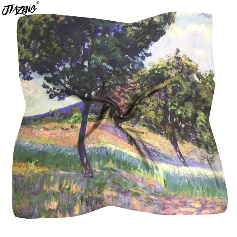 2019 New Trend Trees And Grass Scarf Scarves Square Silk Scarf Hair TiePrinted Women Scarf Accessories 70*70cm Silk Bandana
2019 New Trend Trees And Grass Scarf Scarves Square Silk Scarf Hair TiePrinted Women Scarf Accessories 70*70cm Silk Bandana