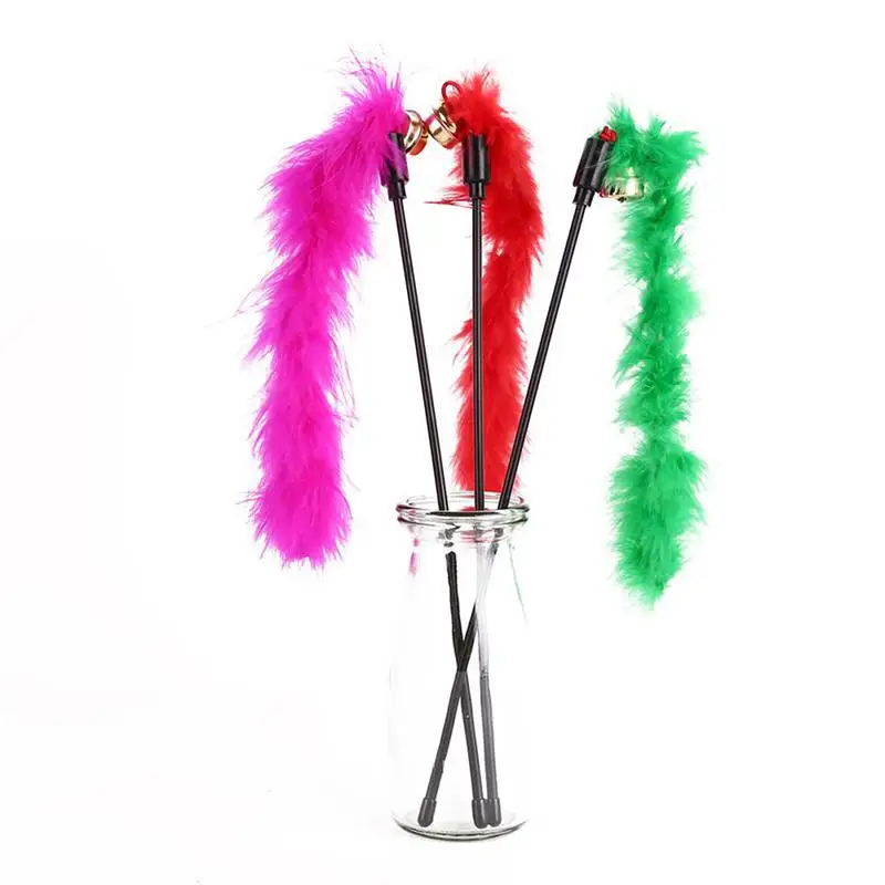 3PCS/Set Pet Dogs Cats Pet Toy Catcher Feather Teaser Toys Bell Pet Turkey Feather Wand Stick Cat Kitten Jumping Train Aid Fun
3PCS/Set Pet Dogs Cats Pet Toy Catcher Feather Teaser Toys Bell Pet Turkey Feather Wand Stick Cat Kitten Jumping Train Aid Fun