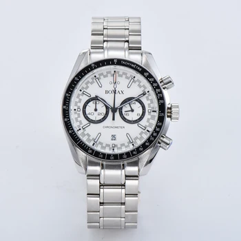 Chronograph watch miyota Japanese movement 40mm Quartz Wristwatches steel bracelet case fashion 2019
Chronograph watch miyota Japanese movement 40mm Quartz Wristwatches steel bracelet case fashion 2019