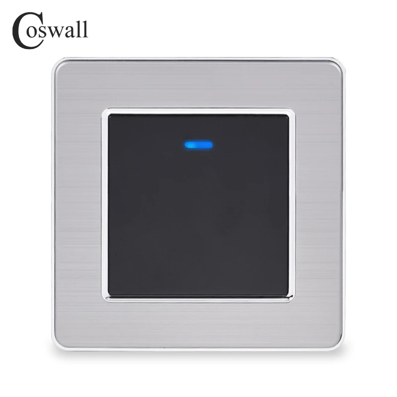Coswall Stainless Steel Panel 1 Gang 1 Way Light Switch On / Off Wall Switch With LED Indicator 16A Black Gold Color
Coswall Stainless Steel Panel 1 Gang 1 Way Light Switch On / Off Wall Switch With LED Indicator 16A Black Gold Color