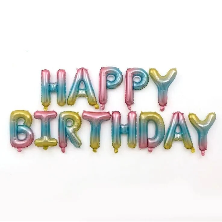 16inch Gradient rainbow Letters Happy Birthday Balloons Birthday Party Decorations Kids alphabet Air Balloon Baby Shower Globos
16inch Gradient rainbow Letters Happy Birthday Balloons Birthday Party Decorations Kids alphabet Air Balloon Baby Shower Globos