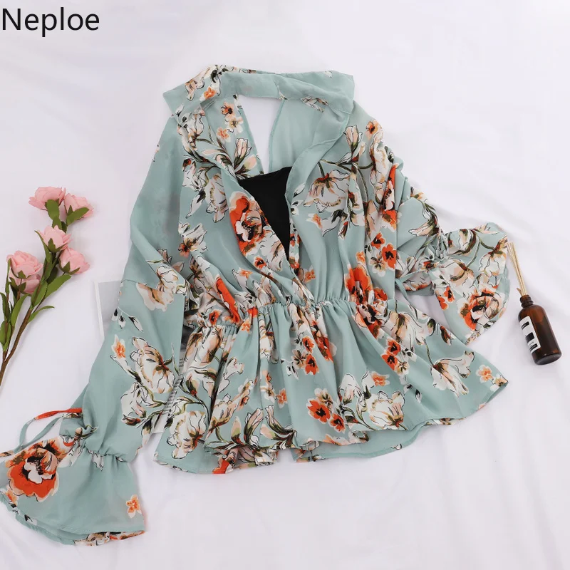 Nepole 2019 Spring Summer Two Pieces Flower Print Shirt Fashion Sweet Women Flare Sleeve Blouse Modis Ruffles Casual Top 80050
Nepole 2019 Spring Summer Two Pieces Flower Print Shirt Fashion Sweet Women Flare Sleeve Blouse Modis Ruffles Casual Top 80050
