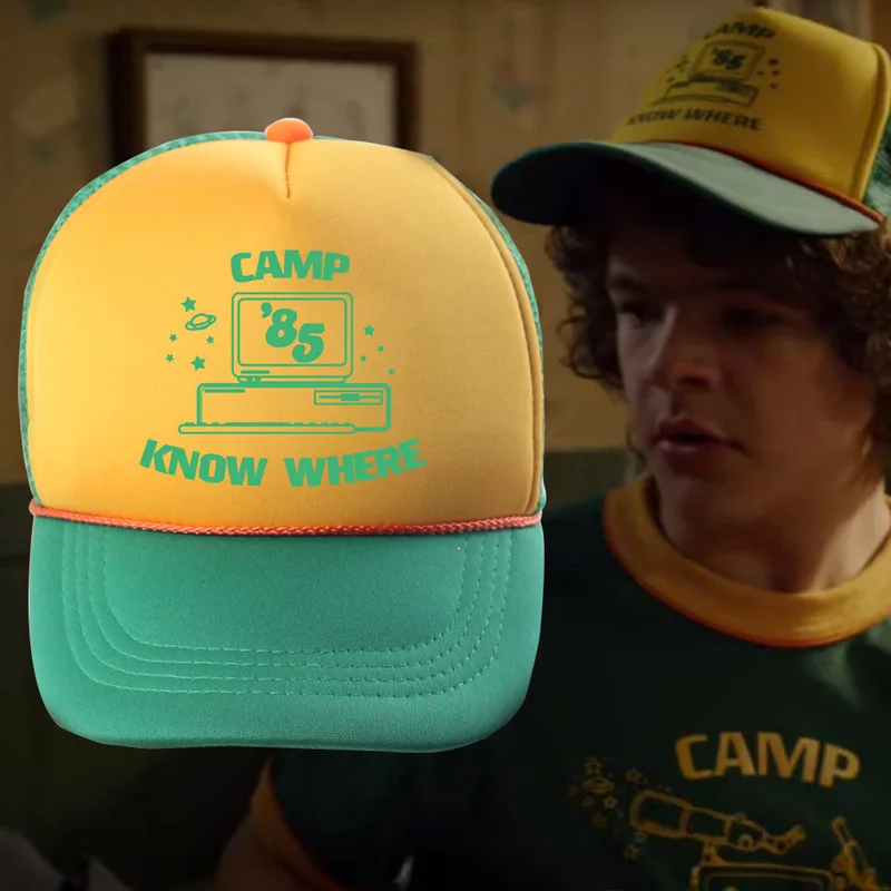 Stranger Things Season 3 Dustin Cosplay Baseball Hat Adult Kids "Camp Know Where" Green Yellow Cap
Stranger Things Season 3 Dustin Cosplay Baseball Hat Adult Kids "Camp Know Where" Green Yellow Cap