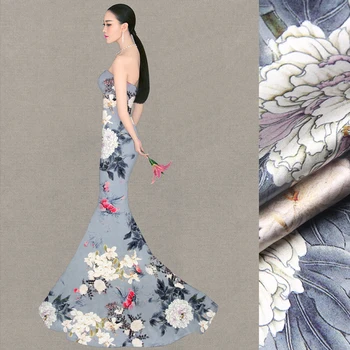118cm wide 19mm 93% silk & 7% spandex peony print blue purple stretch silk satin fabric for dress shirt clothes cheongsam D728
118cm wide 19mm 93% silk & 7% spandex peony print blue purple stretch silk satin fabric for dress shirt clothes cheongsam D728