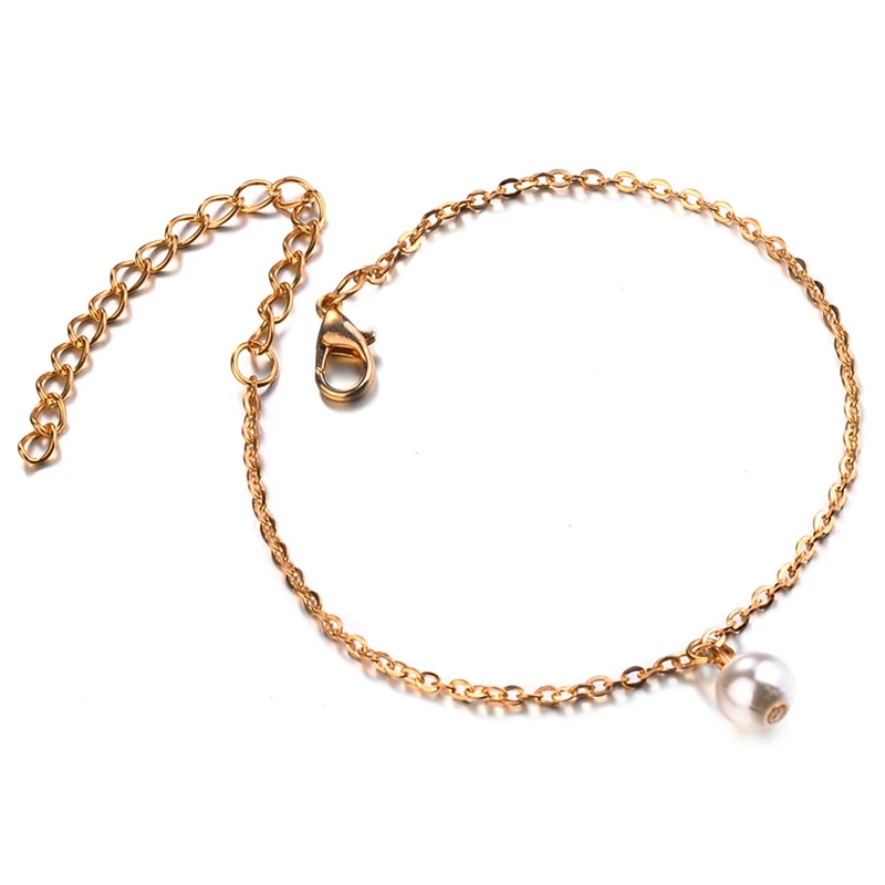 Sexy Lovely Fashionable Women Pearl Rose Gold Ankle Chain Anklet Bracelet Foot Jewelry Sandal Beach
Sexy Lovely Fashionable Women Pearl Rose Gold Ankle Chain Anklet Bracelet Foot Jewelry Sandal Beach