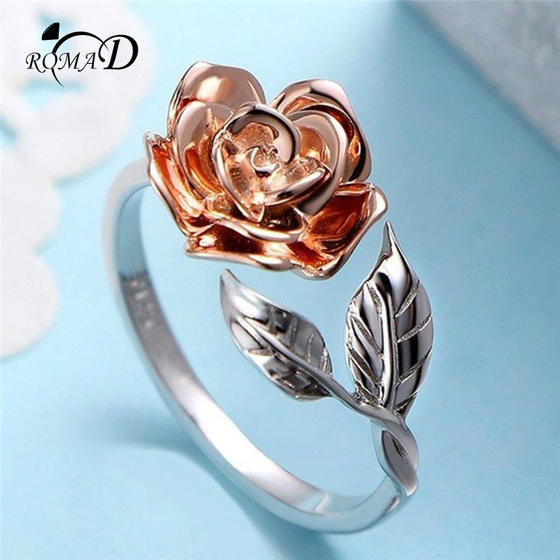 ROMAD Flower Wedding Rings for Women Rose Gold Open Ring Women Engagement Ring Female Charm Jewelry R4
ROMAD Flower Wedding Rings for Women Rose Gold Open Ring Women Engagement Ring Female Charm Jewelry R4