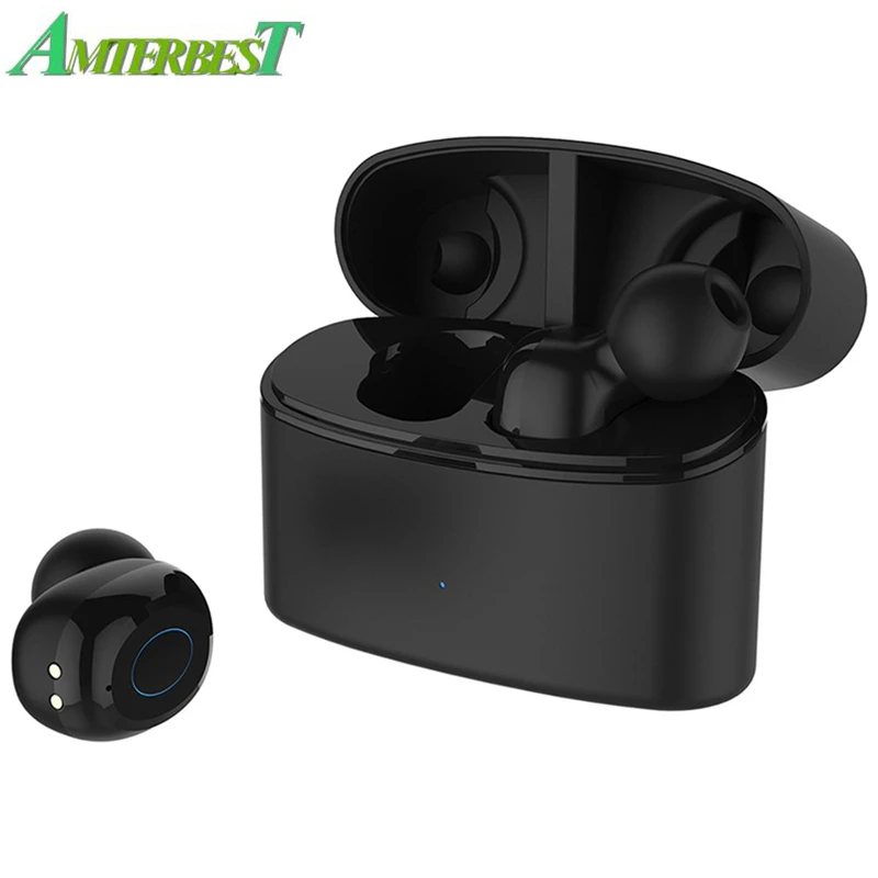 AMTERBEST TWS T6 Bluetooth Earphone Wireless Earbuds Mini Headset Binaural Stereo Headphone In-Ear Earphone with Charger Box Mic
AMTERBEST TWS T6 Bluetooth Earphone Wireless Earbuds Mini Headset Binaural Stereo Headphone In-Ear Earphone with Charger Box Mic