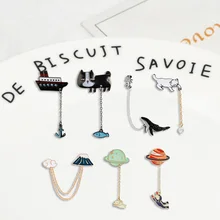 Lapel Pins Badges Chain-Series Brooches Cute Friends-Jewelry Gifts Enamel Denim for Wholesale Lapel Pins Badges Chain-Series Brooches Cute Friends-Jewelry Gifts Enamel Denim for Wholesale