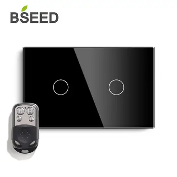 Bseed US Touch Switch 2 Gang 1Way 2 Way Remote Light Switch With 443 MHZ Remote Crystal Class panel Smart Switch Include Remote
Bseed US Touch Switch 2 Gang 1Way 2 Way Remote Light Switch With 443 MHZ Remote Crystal Class panel Smart Switch Include Remote