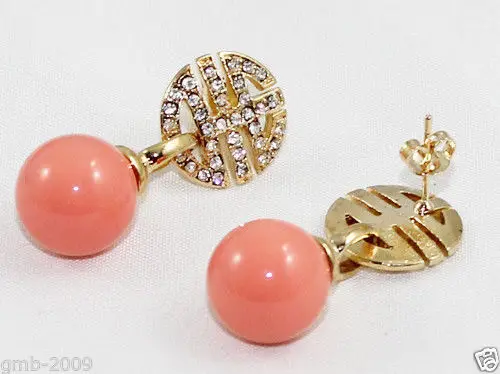 Hot sale >>>>RARE 12MM CORAL PINK ROUND SOUTH SEA SHELL PEARL CRYSTAL GP DANGLE EARRINGS
Hot sale >>>>RARE 12MM CORAL PINK ROUND SOUTH SEA SHELL PEARL CRYSTAL GP DANGLE EARRINGS