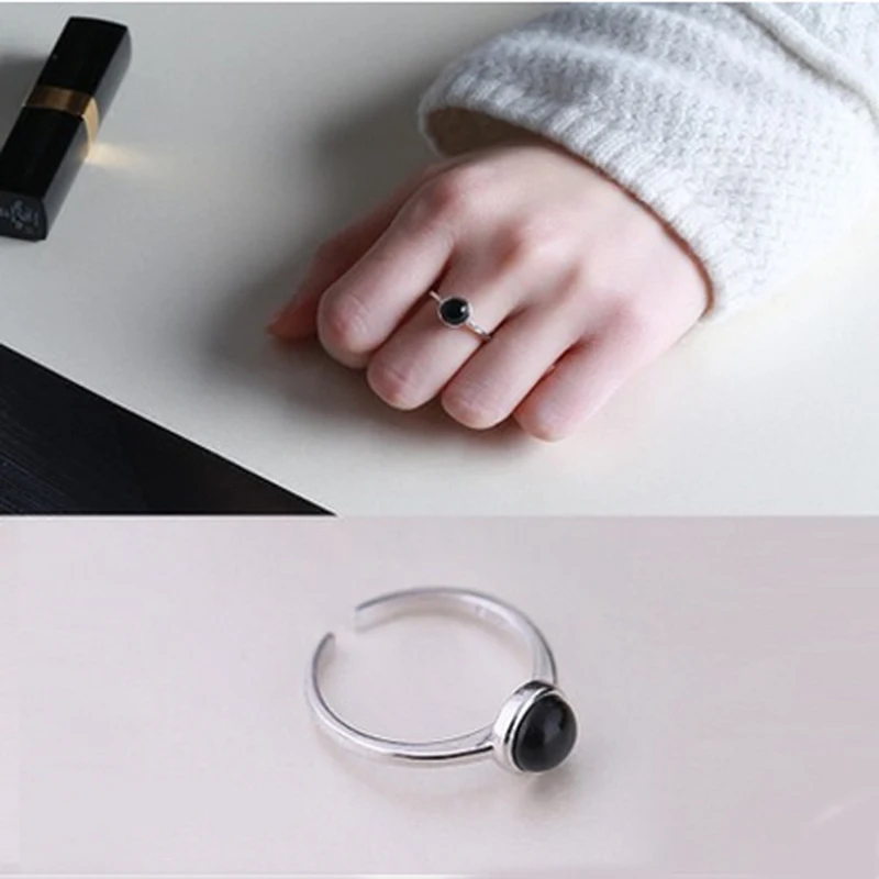 Summer Punk Vintage 925 Sterling Silver Black Rings for Women Gifts Adjustable Size Finger Rings Anillos Anelli 2019
Summer Punk Vintage 925 Sterling Silver Black Rings for Women Gifts Adjustable Size Finger Rings Anillos Anelli 2019
