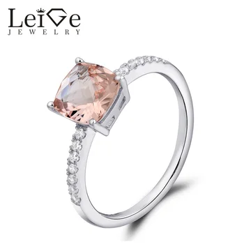 Leige Jewelry Natural Morganite Promise Ring Solitaire Pink Gemstone Sterling Silver Cushion Cut Wedding Rings Anniversary Gift
Leige Jewelry Natural Morganite Promise Ring Solitaire Pink Gemstone Sterling Silver Cushion Cut Wedding Rings Anniversary Gift