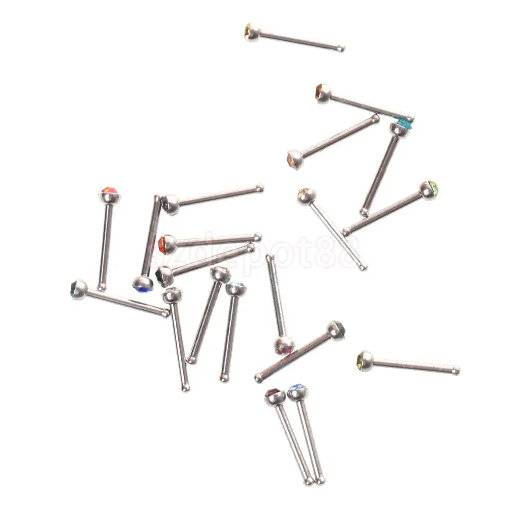 361L Stainless Steel Nose Stud Indian Nose Ring Nose Piercing Screw Nose Pin Rhinestone Straight End Fashion Decoration
361L Stainless Steel Nose Stud Indian Nose Ring Nose Piercing Screw Nose Pin Rhinestone Straight End Fashion Decoration
