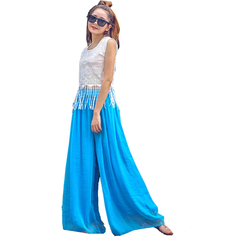 Women's Casual Loose pleated chiffon wide leg Skirt Trousers for women beach Bohemian long palazzo pants 2017 New
Women's Casual Loose pleated chiffon wide leg Skirt Trousers for women beach Bohemian long palazzo pants 2017 New