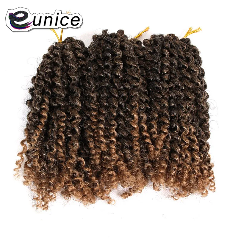 Synthetic Ombre Braiding Hair Mali bob Kinky Curly Crochet Hair (65)