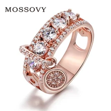 Mossovy Luxury White Zircon Engagement Rose Ring for Female Vintage Filled Wedding Rings for Women Fashion Jewelry Bague Femme
Mossovy Luxury White Zircon Engagement Rose Ring for Female Vintage Filled Wedding Rings for Women Fashion Jewelry Bague Femme