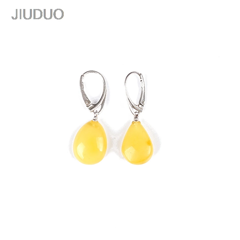 JIUDUO Natural amber earrings sterling silver beeswax old beeswax pendant drop shaped Free shipping Fashion explosion models
JIUDUO Natural amber earrings sterling silver beeswax old beeswax pendant drop shaped Free shipping Fashion explosion models