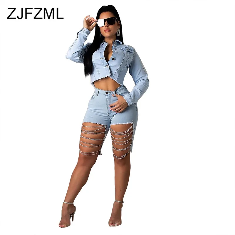 Chain Tassel Splicing Bodycon Short Women New High Waist Holes Knee-Length Short Streetwear Cut Out Party Plus Size Denim Shorts
Chain Tassel Splicing Bodycon Short Women New High Waist Holes Knee-Length Short Streetwear Cut Out Party Plus Size Denim Shorts