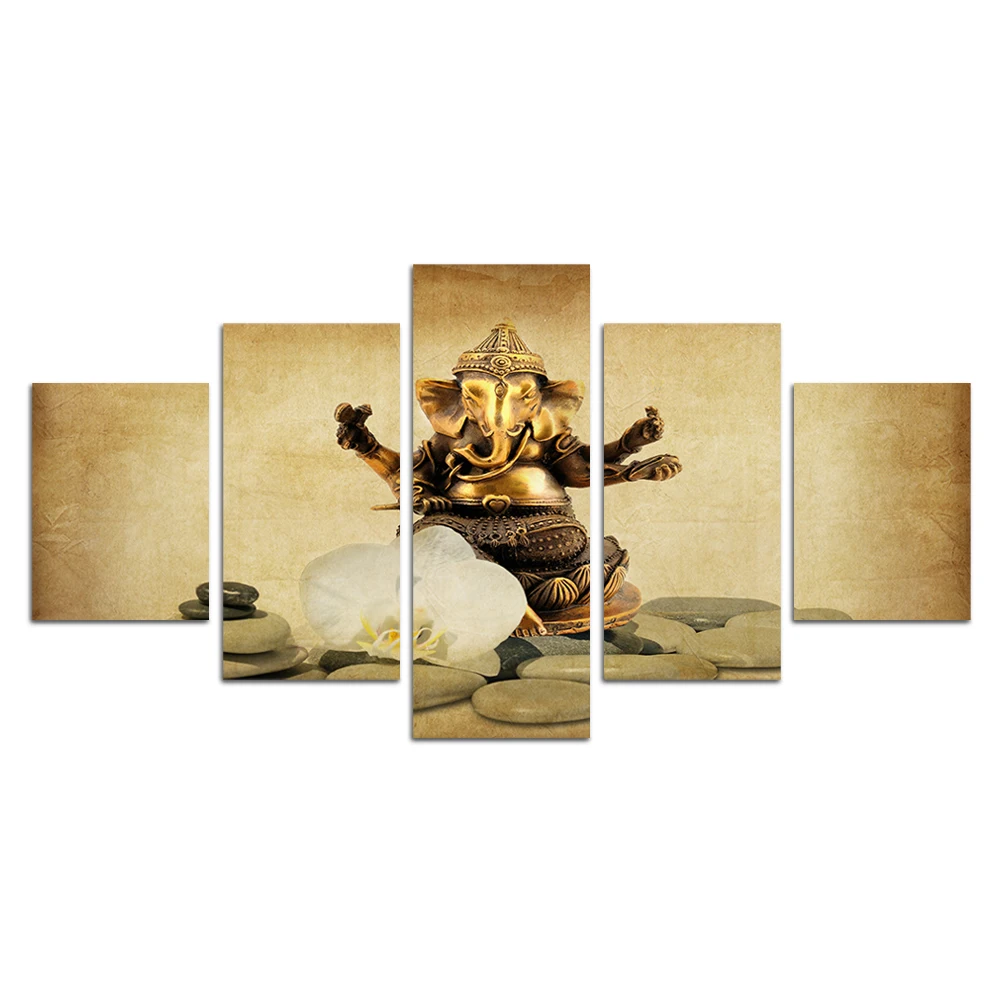 Visual Art Decor Ganapati Paintings 5 Piece Hinduism Artwork Indian Style Prints Lord Ganesha Pictures Posters and Prints
Visual Art Decor Ganapati Paintings 5 Piece Hinduism Artwork Indian Style Prints Lord Ganesha Pictures Posters and Prints