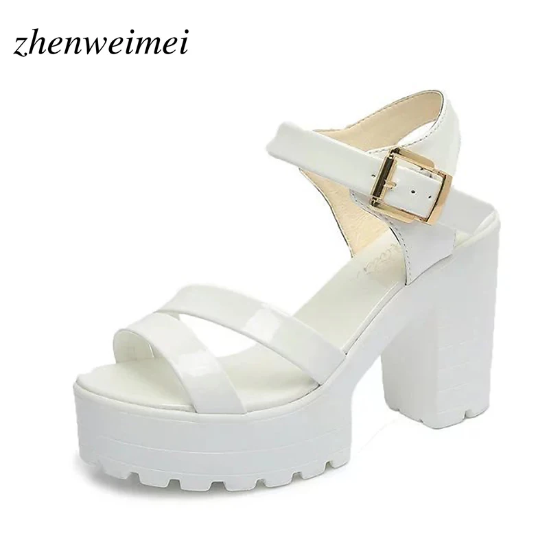 Women Shoes Block High Heel Sandals Buckle Strap Sandalias Mujer Fashion Women Sandals Slippers 10cm High Heels Summer
Women Shoes Block High Heel Sandals Buckle Strap Sandalias Mujer Fashion Women Sandals Slippers 10cm High Heels Summer