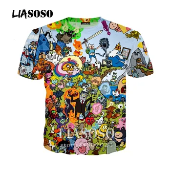 LIASOSO New Harajuku Style Pullover Tees Men Women Casual T-Shirt Anime Adventure Time 3D Print T Shirt Tops Brand Clothing A118
LIASOSO New Harajuku Style Pullover Tees Men Women Casual T-Shirt Anime Adventure Time 3D Print T Shirt Tops Brand Clothing A118