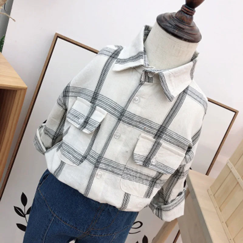 Children's shirt Spring and Autumn New Kind of Black and White Chequered Long Sleeve Korean Edition Blouse Card
Children's shirt Spring and Autumn New Kind of Black and White Chequered Long Sleeve Korean Edition Blouse Card