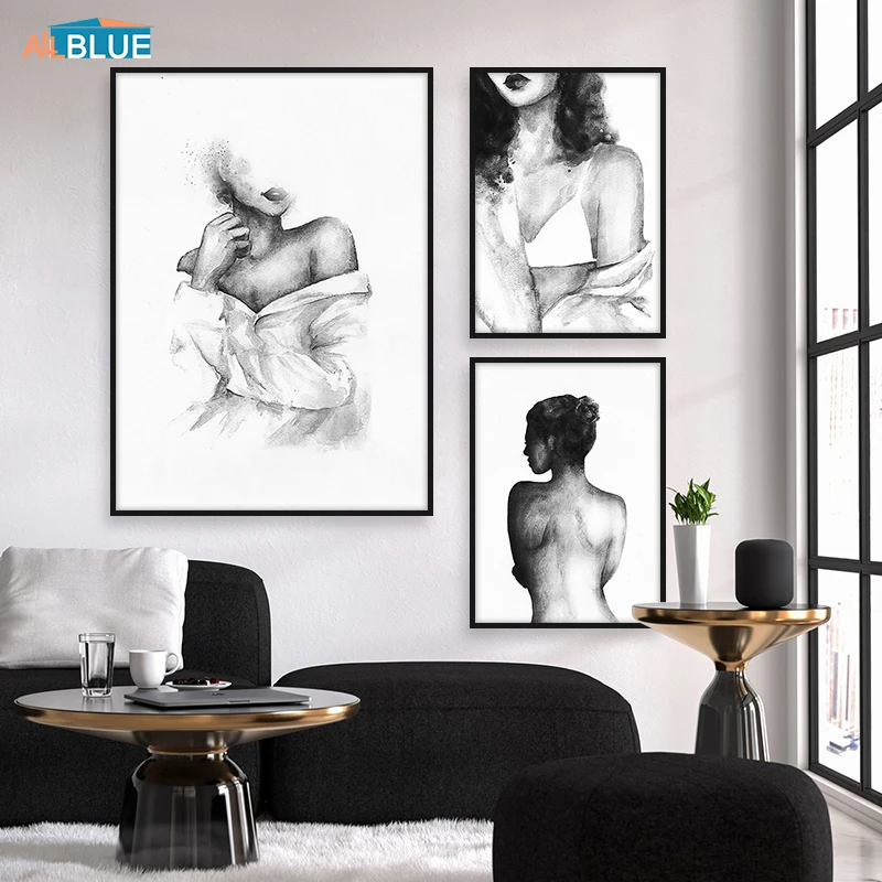 Watercolor Sexy Girl Canvas Art Poster Prints Painting Wall Art Black And White Nordic Decoration Picture Modern Home Decorative
Watercolor Sexy Girl Canvas Art Poster Prints Painting Wall Art Black And White Nordic Decoration Picture Modern Home Decorative