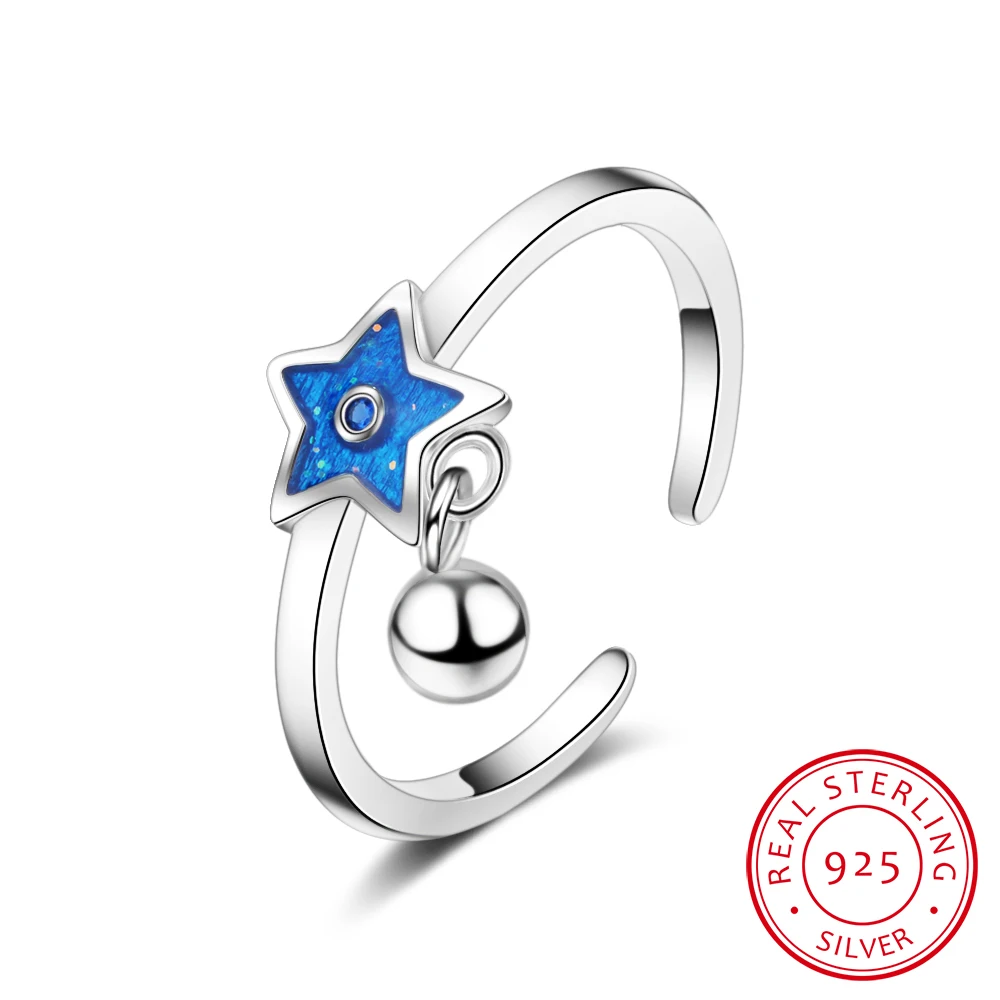 100% 925 Sterling Silver Fashion Sparkling Dangle Star Bead Finger Rings For Women Wedding Engagement Ring Jewelry
100% 925 Sterling Silver Fashion Sparkling Dangle Star Bead Finger Rings For Women Wedding Engagement Ring Jewelry