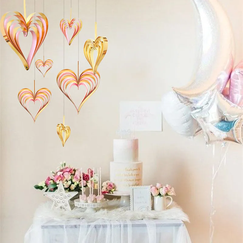 3D Heart Pattern Decoration Four-Piece Wedding Props Valentine's Day Party Decoration Decoration Supplies Home Ornament Pendant
3D Heart Pattern Decoration Four-Piece Wedding Props Valentine's Day Party Decoration Decoration Supplies Home Ornament Pendant