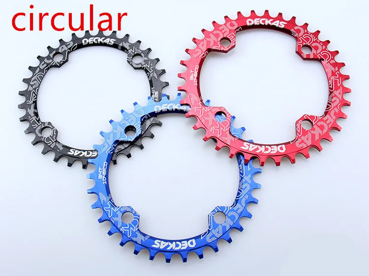 Narrow Wide Oval Single Chainring Chain Ring BCD104mm 32 34 36 38T MTB Bike Gold