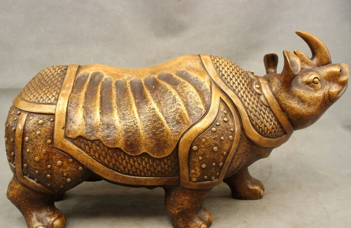 wholesale factory 17"Folk Chinese Bronze Decoration Horn Bull Ox Rhino Rhinoceros Statue Sculpture
wholesale factory 17"Folk Chinese Bronze Decoration Horn Bull Ox Rhino Rhinoceros Statue Sculpture