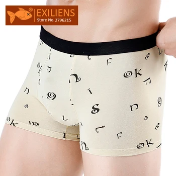 EXILIENS New Mens Underwear Boxer Men Cotton Boxers Hombre Print Letter Cuecas Masculina Boxershorts Man Homme Size XL-4XL 0213
EXILIENS New Mens Underwear Boxer Men Cotton Boxers Hombre Print Letter Cuecas Masculina Boxershorts Man Homme Size XL-4XL 0213