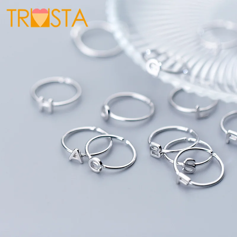 Trusta 100% 925 Solid Real Sterling Silver Jewelry 26 Letters A-Z Cocktail Opening Ring Sizable 5 6 7 Girls Kids Xmas Gift XY924
Trusta 100% 925 Solid Real Sterling Silver Jewelry 26 Letters A-Z Cocktail Opening Ring Sizable 5 6 7 Girls Kids Xmas Gift XY924