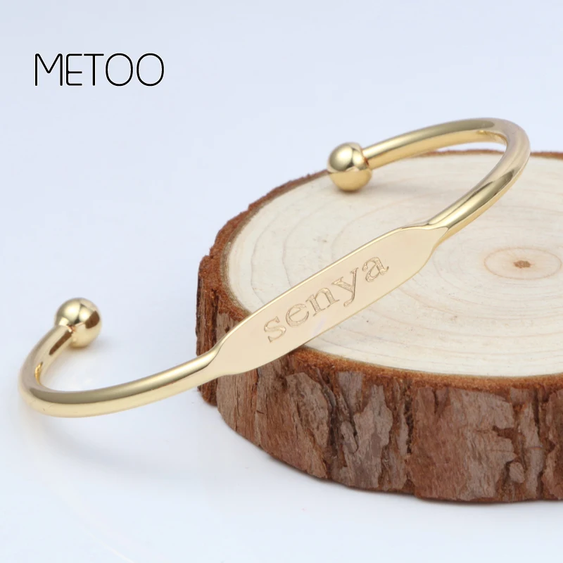 METOO Baby Jewelry Gold Bracelet for Women Female Custom Engraved Name Bracelets Bangles Armbanden Not Changge Color
METOO Baby Jewelry Gold Bracelet for Women Female Custom Engraved Name Bracelets Bangles Armbanden Not Changge Color