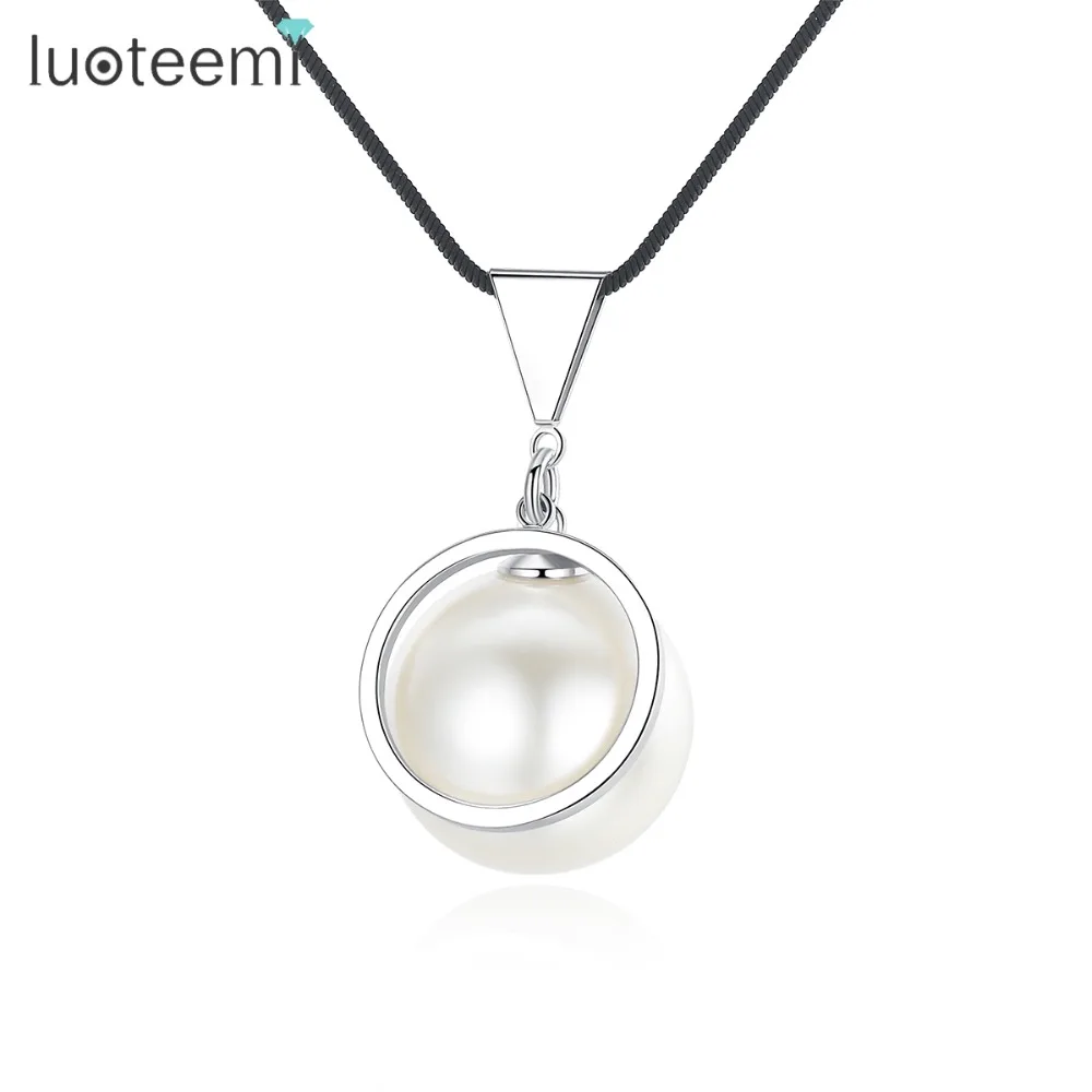 LUOTEEMI 12.99 inches Black Chain With Simulated Pearl Pendant For Women Choker Necklace Braid Fashion Chocker Colar Jewellry
LUOTEEMI 12.99 inches Black Chain With Simulated Pearl Pendant For Women Choker Necklace Braid Fashion Chocker Colar Jewellry