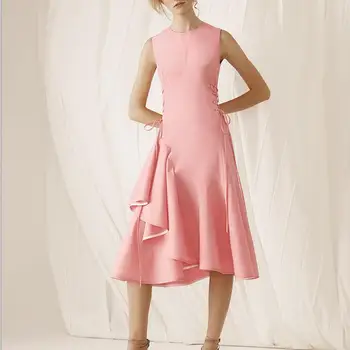 Women Summer Dress 2018 High Quality Designer Runway O-Neck Sleeveless Binding Elegant Party Dresses NPD0803
Women Summer Dress 2018 High Quality Designer Runway O-Neck Sleeveless Binding Elegant Party Dresses NPD0803