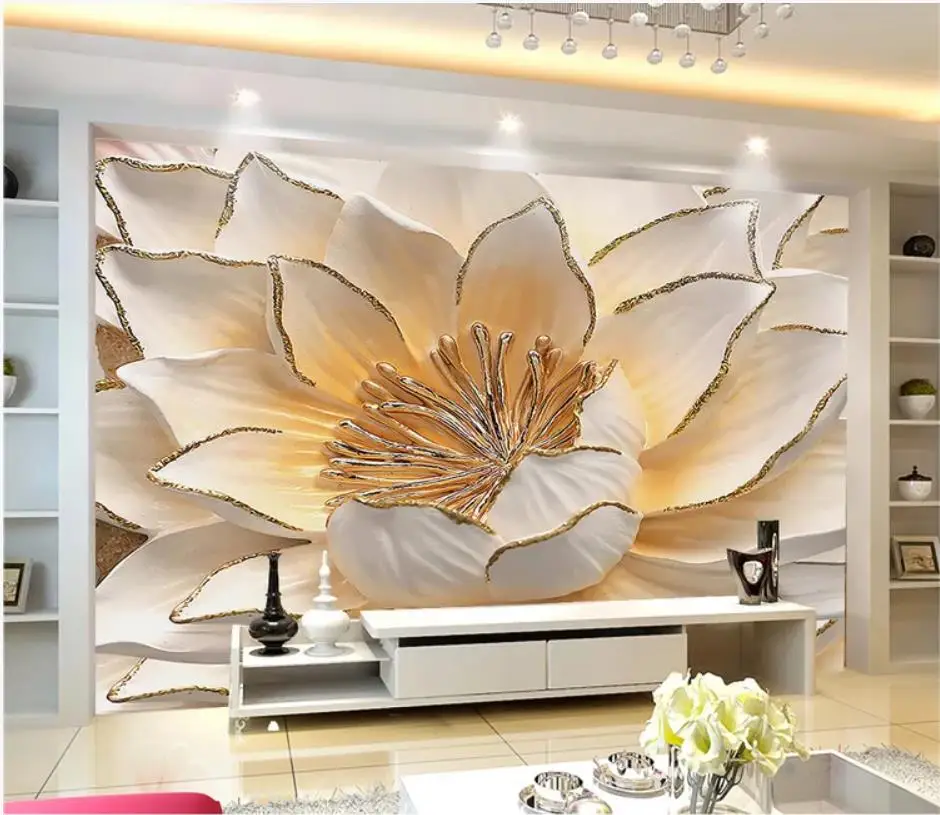 Modern minimalist flower embossed TV background wall 3D living room decorative painting modern wallpaper for living room
Modern minimalist flower embossed TV background wall 3D living room decorative painting modern wallpaper for living room