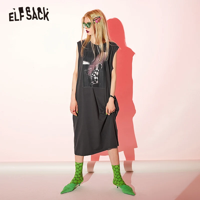 ELF SACK Vintage Print Black Cotton Women Dresses Casual O-Neck Sleeveless Hoiiday Dress 2019 Summer A-Line Mid-Calf Femme Dress
ELF SACK Vintage Print Black Cotton Women Dresses Casual O-Neck Sleeveless Hoiiday Dress 2019 Summer A-Line Mid-Calf Femme Dress