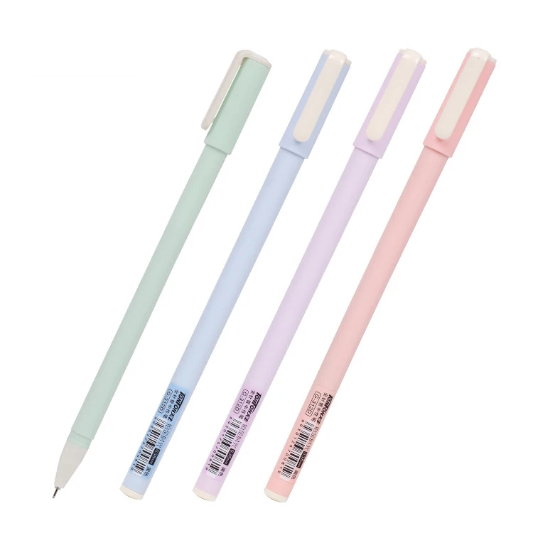 12 Pcs / Set 0.38mm Cute Candy Color Gel Ink Pen Maker Pen School Office Supply Escolar Papelaria