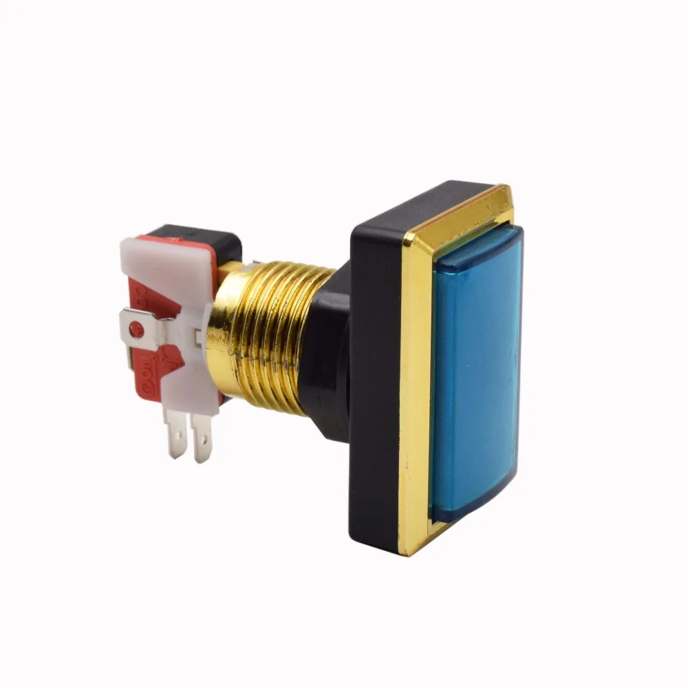 High Quality 1PC Gold-plated game machine Rectangle Arcade Button with led lamp illuminated 5 Colors
High Quality 1PC Gold-plated game machine Rectangle Arcade Button with led lamp illuminated 5 Colors